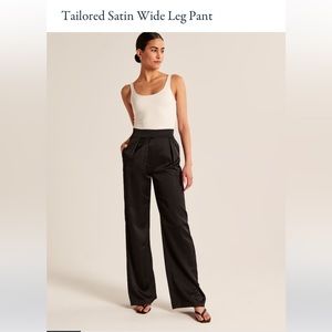 Abercrombie Tailored Satin Wide Leg Pant - 27W Short